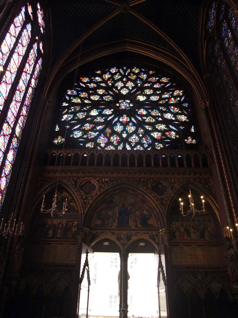 Rose Window and entrance to the Upper Chapel of the Sainte-Chapelle chapel