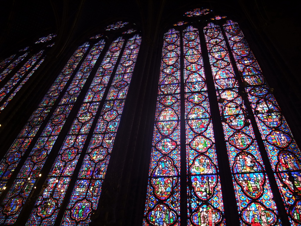 Stained glass windows in the Upper Chapel of the Sainte-Chapelle chapel