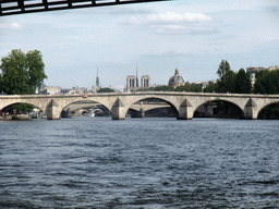 The Pont Royal bridge, the Pont du Carroussel bridge and the Pont des Arts bridge over the Seine river, the Institut de France in the Collège des Quatre Nations, the Cathedral Notre Dame de Paris and the Sainte-Chapelle chapel