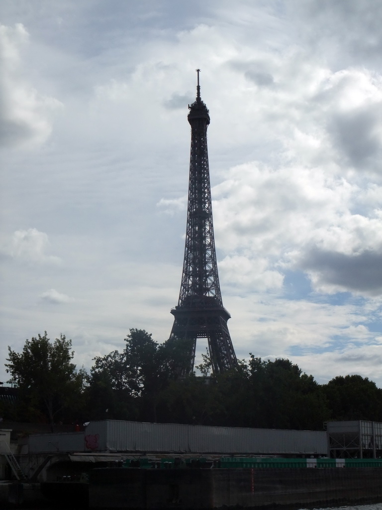 The Eiffel Tower, viewed from the Seine ferry