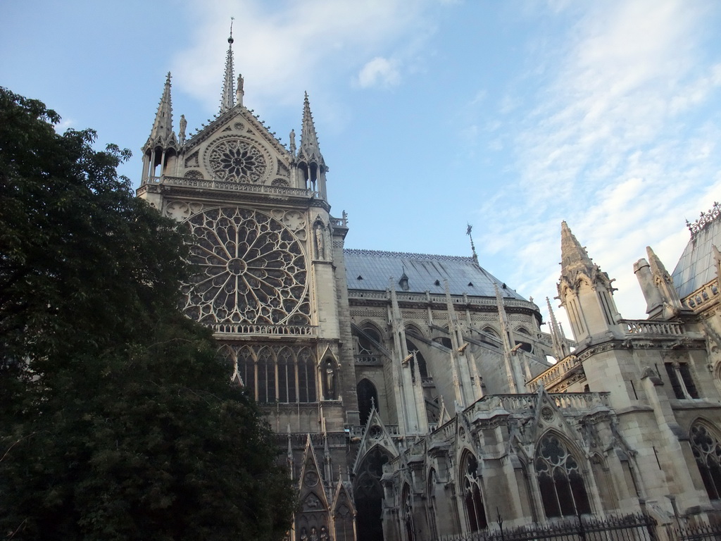 Southeast side of the Cathedral Notre Dame de Paris