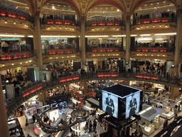 Inside the Galeries Lafayette department store at the Boulevard Haussmann