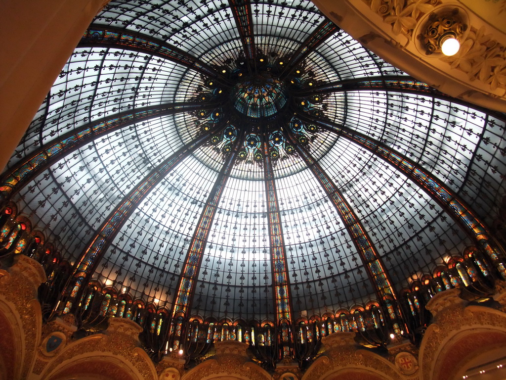 Dome of the Galeries Lafayette department store at the Boulevard Haussmann