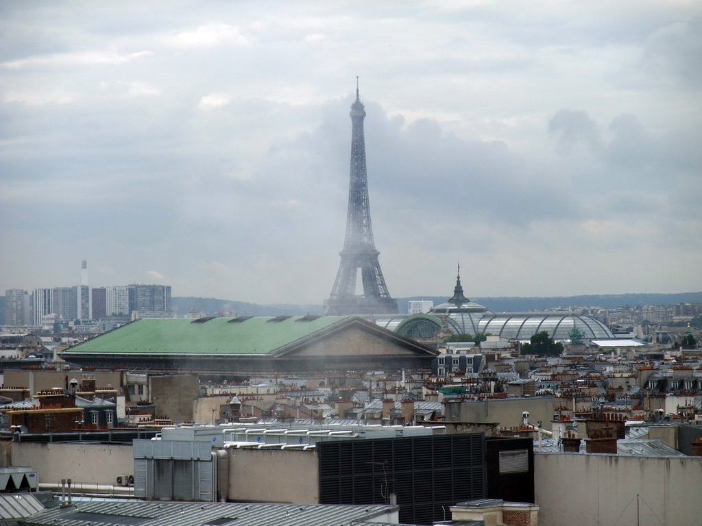 The Madeleine Church, the Grand Palais and the Eiffel Tower, viewed from the roof of the Galeries Lafayette department store at the Boulevard Haussmann