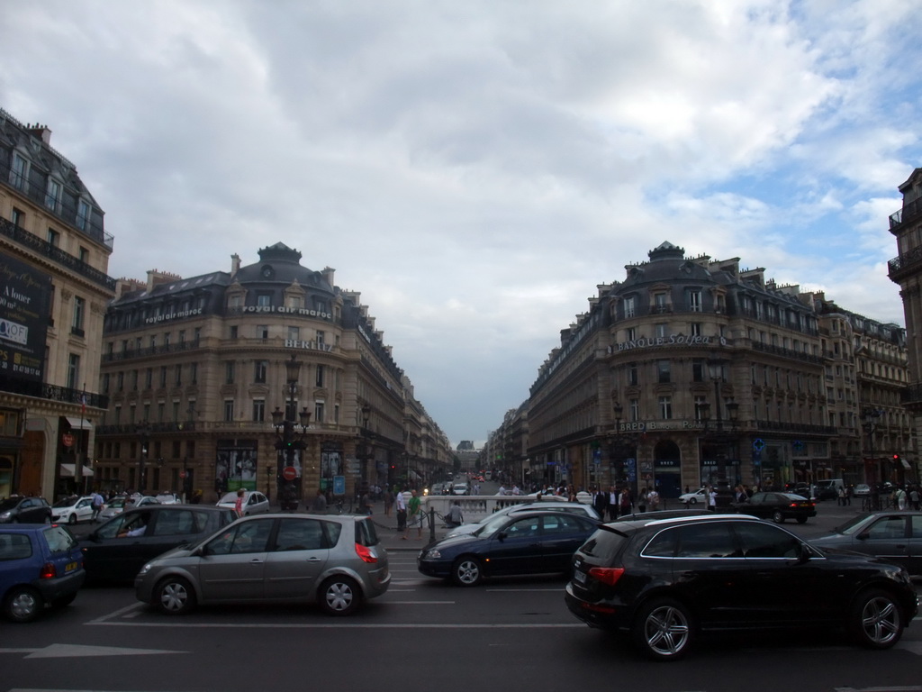 The Place de l`Opéra square and the Avenue de l`Opéra street