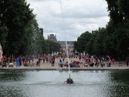 The Grand Bassin Octagonal  and the Grand Alléein the Tuileries Garden, the Arc de Triomphe du Carousel and the Louvre Museum