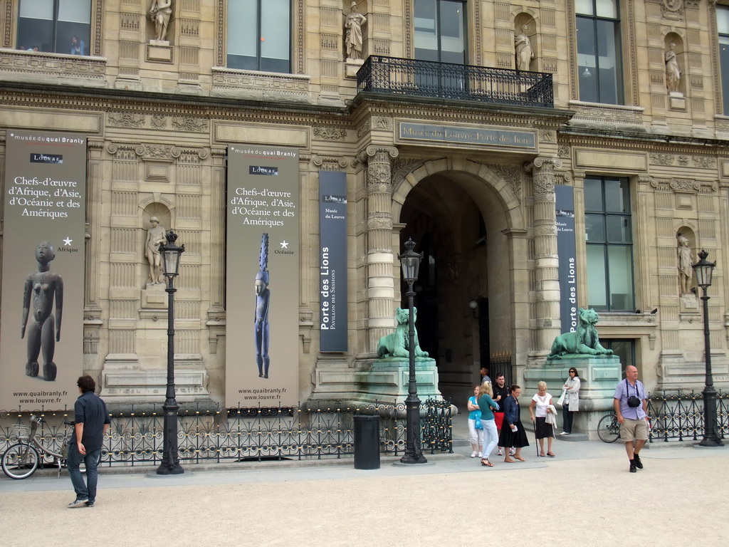 The Porte des Lions entrance of the Louvre Museum