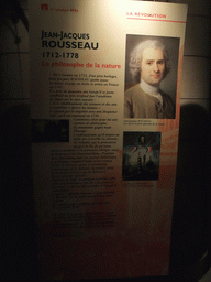 Eplanation on Jean-Jacques Rousseau in the crypt of the Panthéon