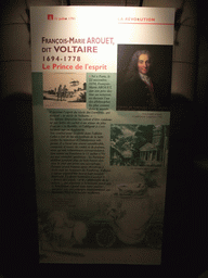 Eplanation on Voltaire in the crypt of the Panthéon