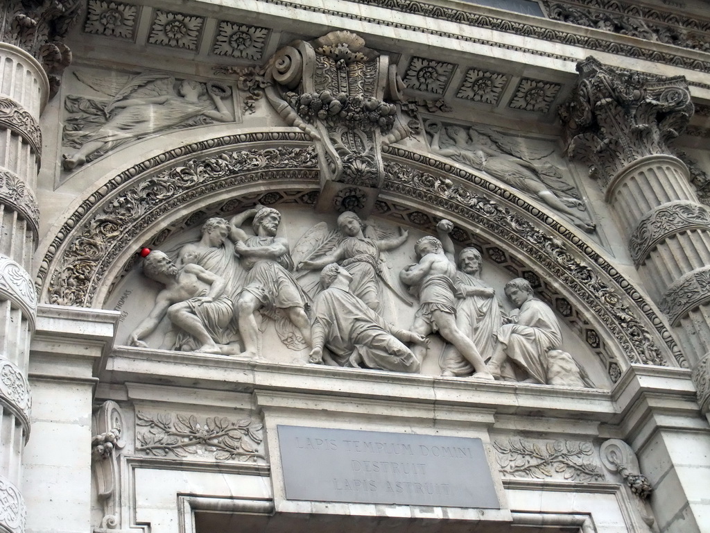 Relief above the entrance gate of the Église Saint-Étienne-du-Mont church