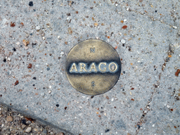Arago medallion of the Paris Meridian, at the left front of the Palais du Luxembourg