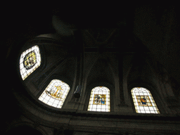 Stained glass windows and ceiling of the Church of Saint-Sulpice