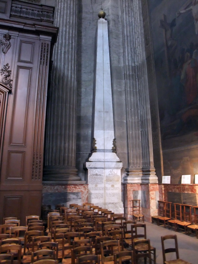 Obelisk (Gnomon) with the Paris Meridian in the Church of Saint-Sulpice