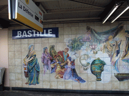 Wall painting in the subway station Bastille