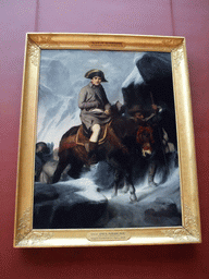 Painting `Bonaparte franchissant les Alpes` by Paul Delaroche, on the First Floor of the Denon Wing of the Louvre Museum