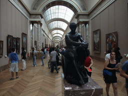 Sculptures and paintings on the First Floor of the Denon Wing of the Louvre Museum