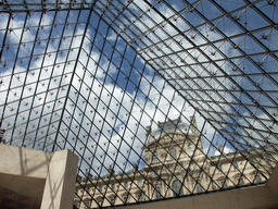 The Richelieu Wing of the Louvre Museum, from below the Louvre Pyramid
