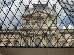 The Richelieu Wing of the Louvre Museum, from below the Louvre Pyramid