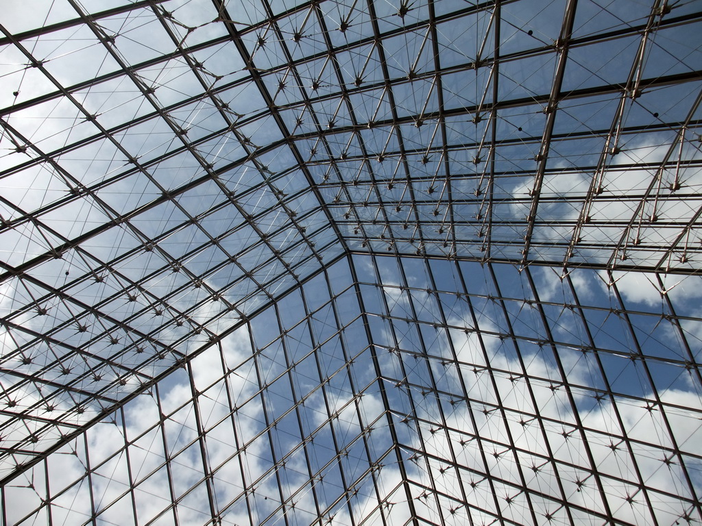 The Louvre Pyramid, from below