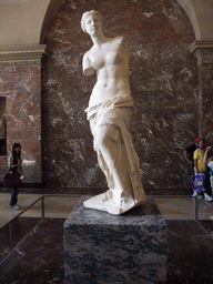 Statue `Venus de Milo`, in the Parthenon Room on the Ground Floor of the Sully Wing of the Louvre Museum