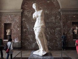 Statue `Venus de Milo`, in the Parthenon Room on the Ground Floor of the Sully Wing of the Louvre Museum