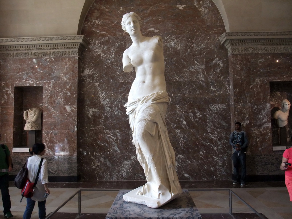 Statue `Venus de Milo`, in the Parthenon Room on the Ground Floor of the Sully Wing of the Louvre Museum