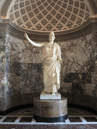 Statue `Athena of Velletri`, on the Ground Floor of the Sully Wing of the Louvre Museum