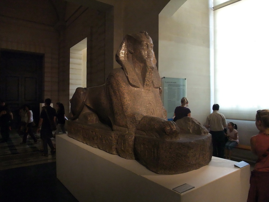 Sphinx, in room 11 (Temple Forecourt Room) on the Ground Floor of the Sully Wing of the Louvre Museum