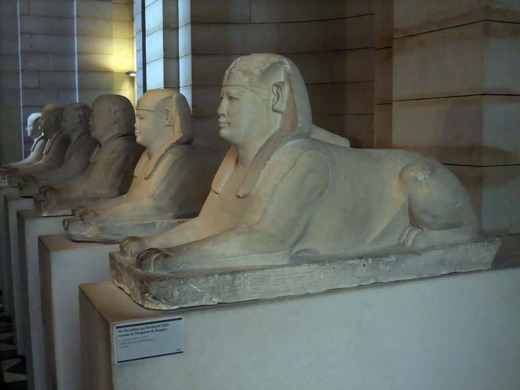 Processional Way of Sphinxes, in room 11 (Temple Forecourt Room) on the Ground Floor of the Sully Wing of the Louvre Museum