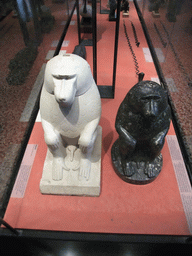 Egyptian statues of baboons, on the Ground Floor of the Sully Wing of the Louvre Museum