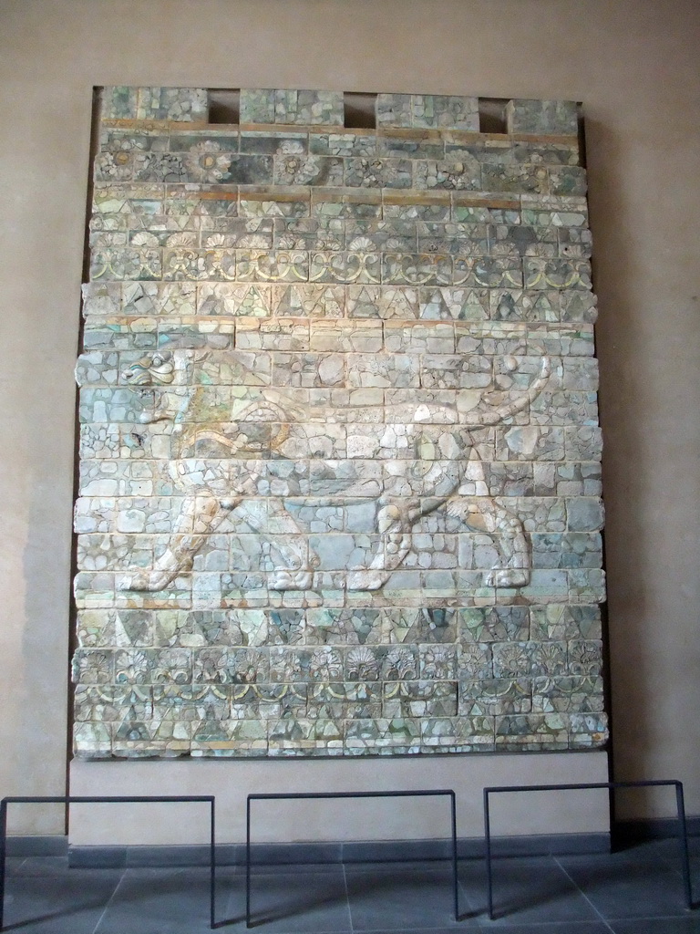 Frieze of Lions from Darius I`s palace at Susa (Persia), on the Ground Floor of the Sully Wing of the Louvre Museum