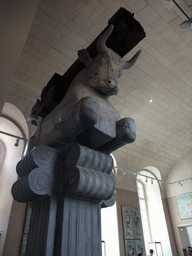 Capital of Apadana from Darius I`s palace at Susa (Persia), on the Ground Floor of the Sully Wing of the Louvre Museum