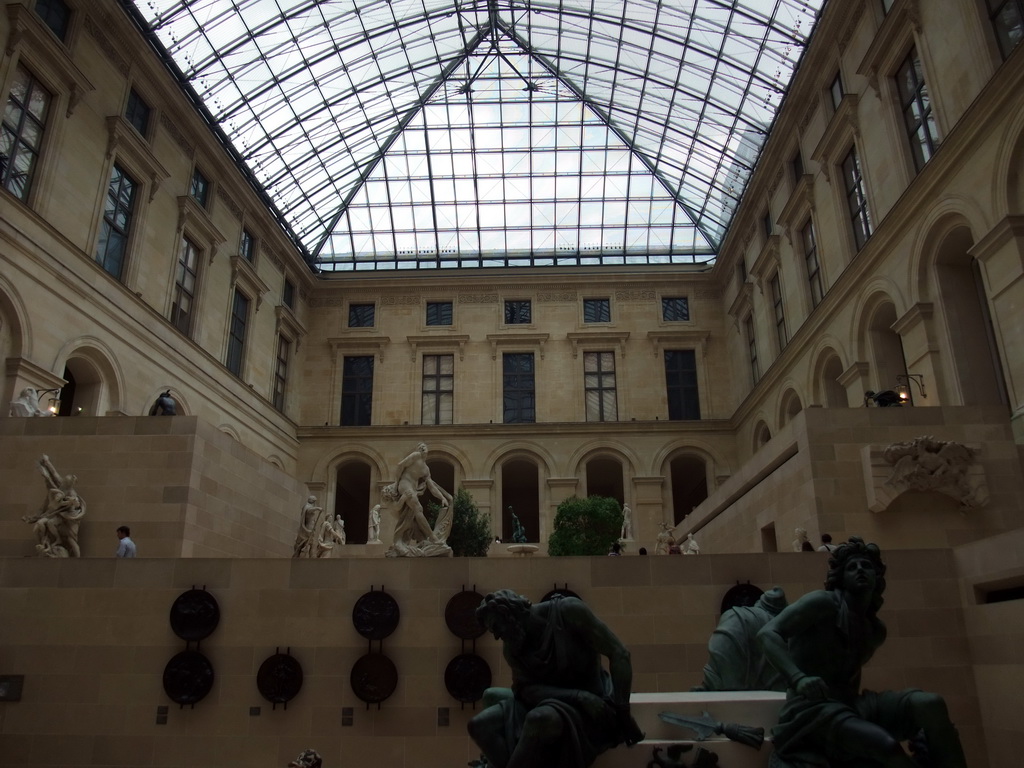 Hall with 18th-19th century French sculptures, on the Ground Floor of the Richelieu Wing of the Louvre Museum