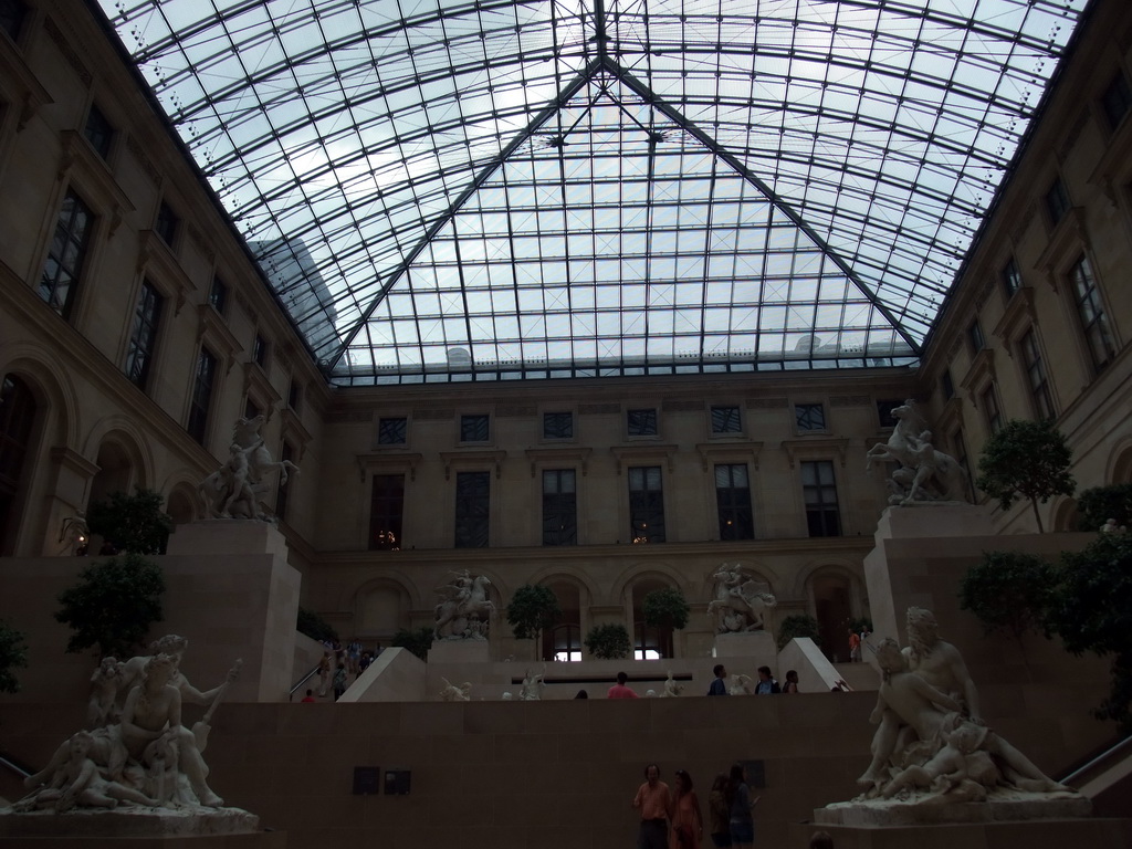 Hall with 18th-19th century French sculptures, on the Ground Floor of the Richelieu Wing of the Louvre Museum
