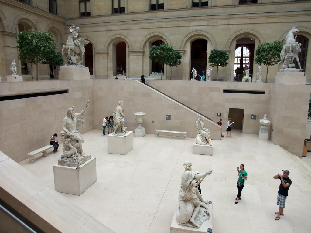 Hall with 18th-19th century French sculptures, on the Ground Floor of the Richelieu Wing of the Louvre Museum