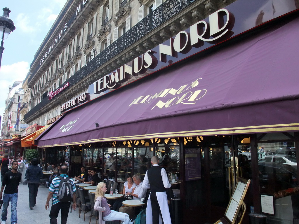 Front of our brunch restaurant `Brasserie Terminus Nord` in the Rue de Dunkerque street