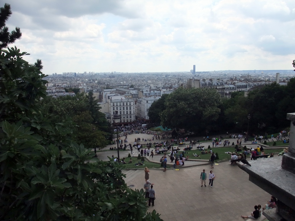 View from the Montmartre hill on the Montmartre staircase and the region to the south