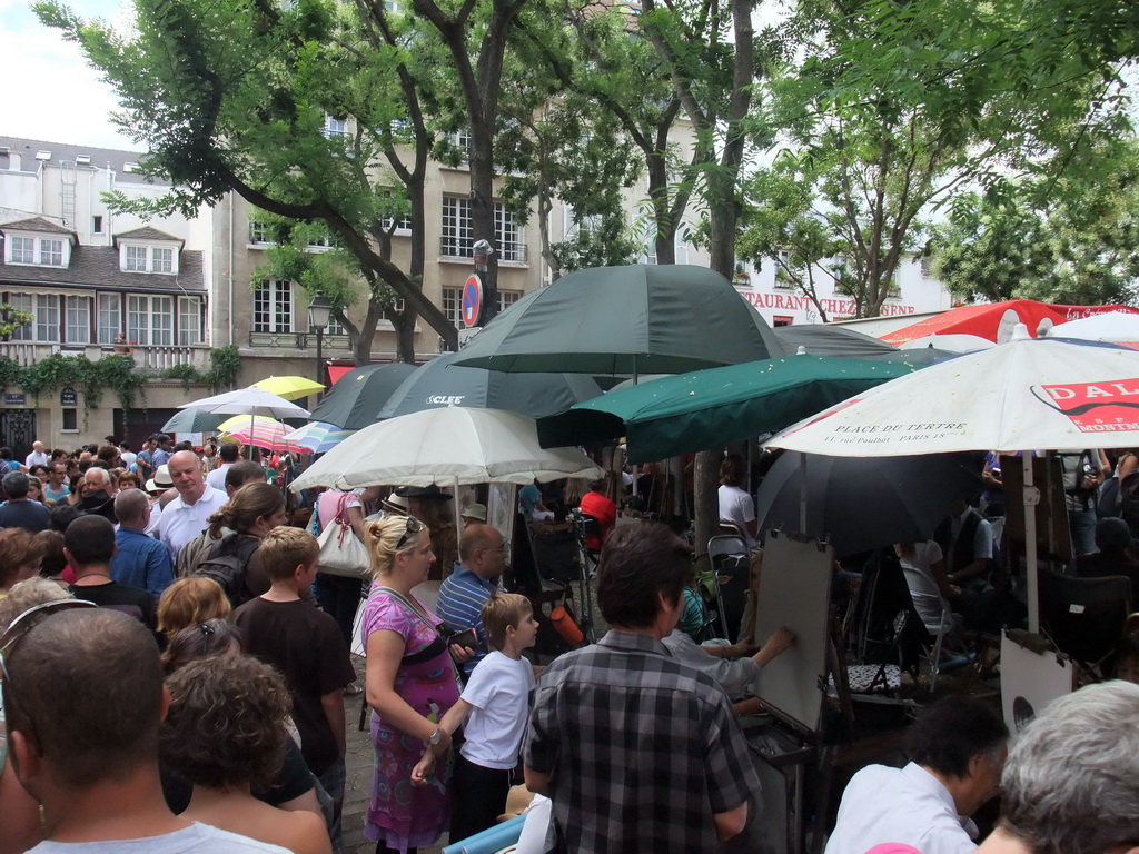 Artists on the Place du Tertre square on the Montmartre hill