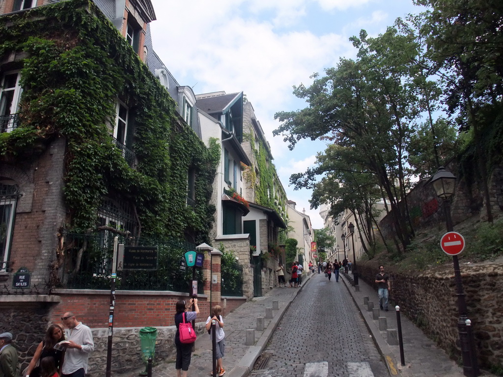 The Rue Cortot street on the Montmartre hill