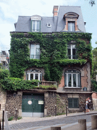 House in the Rue des Saules street on the Montmartre hill