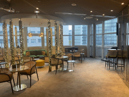 Interior of the Quinte & Sens restaurant at the second floor of the Pullman Paris La Défense hotel