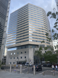 Front of the Pullman Paris La Défense hotel at the Avenue de l`Arche