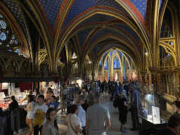 Nave and apse of the Lower Chapel of the Sainte-Chapelle chapel