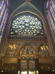 Rose window and doors of the Upper Chapel of the Sainte-Chapelle chapel