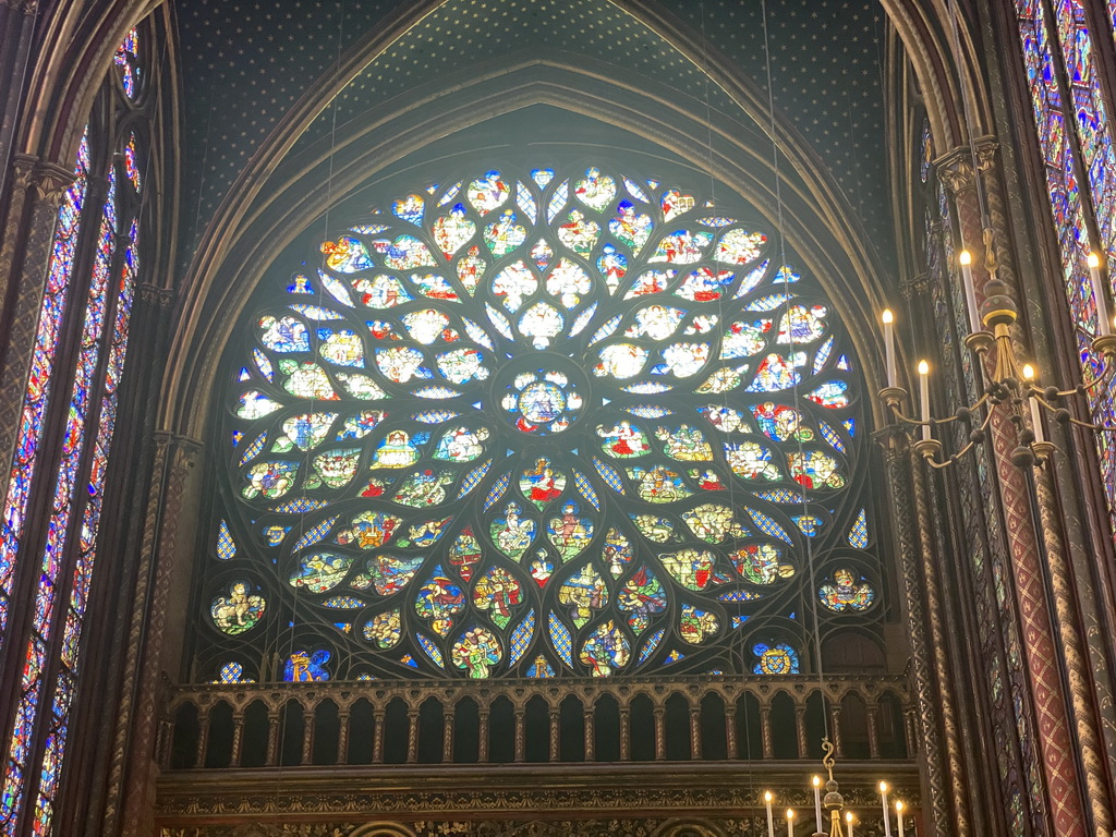 Rose window of the Upper Chapel of the Sainte-Chapelle chapel