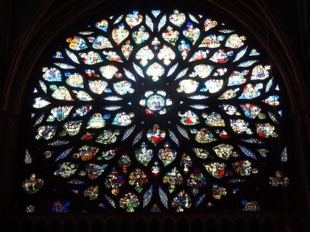 Rose window of the Upper Chapel of the Sainte-Chapelle chapel