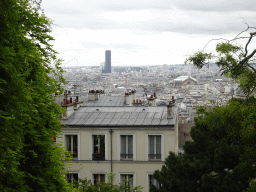 The city center with the Tour Montparnasse tower, viewed from the En Haut des Escaliers du Calvaire viewing point