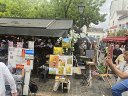 Street artists at the northeast side of the Place du Tertre square