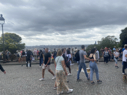 The Parvis du Sacré-Coeur square, with a view on the city center