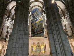 The ambulatory of the Basilique du Sacré-Coeur church, with a view on the ceiling of the apse